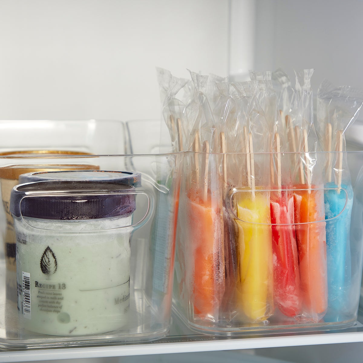 iDesign Linus Divided Freezer Bins The Container Store